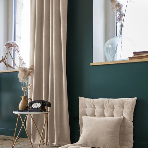 Rideau Ajustable 140x270 Cm Velours De Coton Pampa