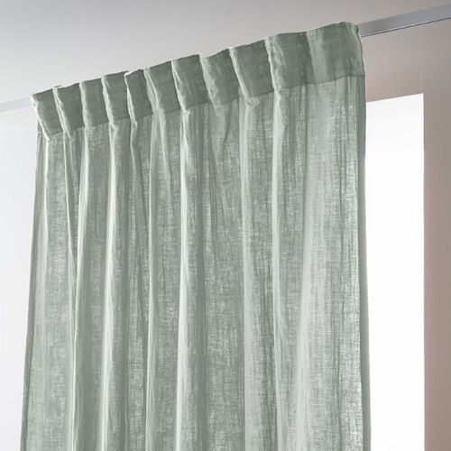 Rideau Galon Fronceur 140x240 Cm Gaze De Coton Eucalyptus