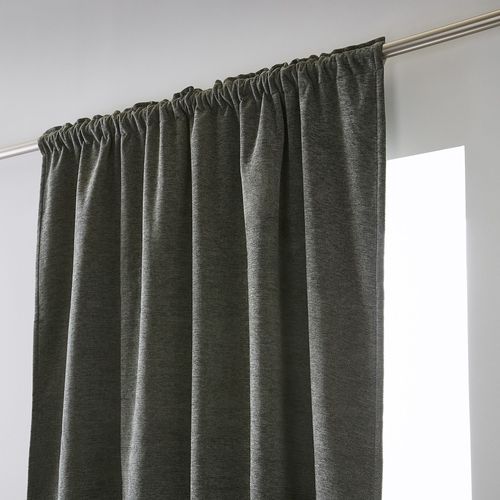 Rideau Galon Fronceur + Polaire 140x260 Cm Polyester Romarin