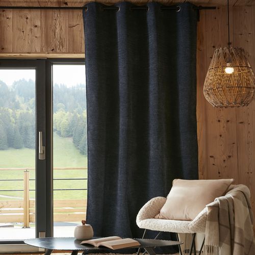 Rideau Occultant Polaire 140x240 Cm Polyester Minuit