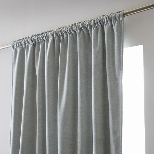 Rideau Galon Fronceur + Polaire 140x260 Cm Polyester Eucalyptus