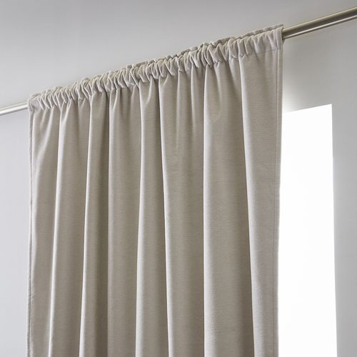 Rideau Galon Fronceur + Polaire 140x260 Cm Polyester Pampa
