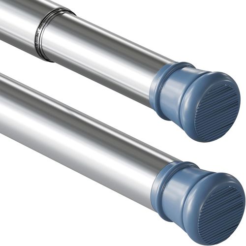 Tringle À Rideau De Douche Télescopique Sans Perçage - Extra Longue - Extensible - Pour Salle De Bain, Chambre À Coucher - Argenté (85-280 Cm, ¿32 Mm)[RAC62402631]