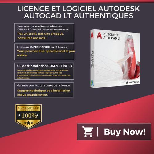 Licence Autocad Lt 2024 | Windows / Mac Os | Livraison Numérique En 12 Heures | Guide De Téléchargement Du Logiciel Inclus | Version Française | Assistance À L'installation Incluse | Garantie Incluse