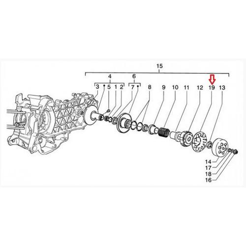 Ventilateur Embrayage Origine Pour Scooter Piaggio 125 Beverly 2002-2010 482305