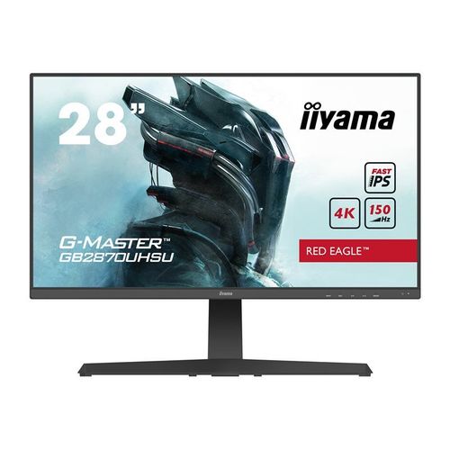 iiyama G-MASTER GB2870UHSU-B1 - Écran LED - 28" (27.84" visualisable) - 3840 x 2160 4K @ 150 Hz - IPS - 400 cd/m² - 1000:1 - HDR400 - 1 ms - HDMI, DisplayPort - haut-parleurs - noir mat