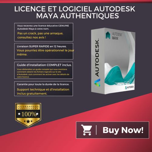 Licence Autodesk Maya 2024 | Windows / Mac Os / Linux | Livraison Numérique En 12 Heures | Guide De Téléchargement Du Logiciel Inclus | Assistance À L'installation Incluse | -