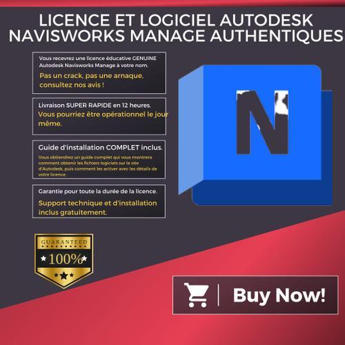 Licence Autodesk Navisworks Manage 2024 | Windows / Mac Os | Livraison Numérique En 12 Heures | Guide De Téléchargement Du Logiciel Inclus | Version Française | Assistance À L'installation Incluse |