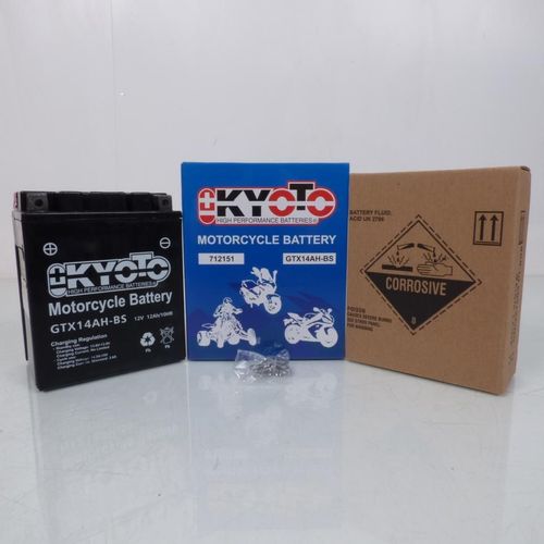 Batterie Kyoto Pour Moto Honda 600 Transalp 1987 À 1993 Ytx14ah-Bs / 12v 12ah Neuf