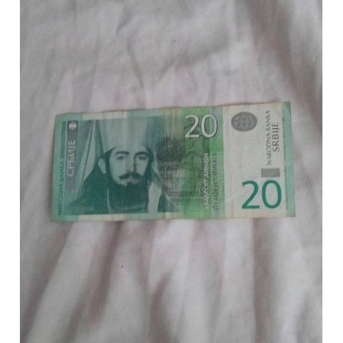 Billet 20 Dinars Serbie