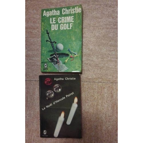 Collector Lot De Deux Livres De Poche D'agatha Christie : Le Noël D'hercule Poirot + Le Crime Du Golf. Très Bon État.