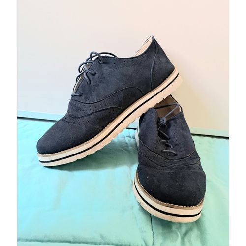 Chaussures Hommes Basket De Ville Bleu Marine Velours 42 Hyper Legere - Envoi Très Rapide Et Soigne.
