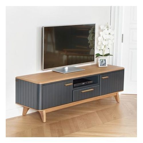 Robin Des Bois - Joël - Meuble Tv Contemporain En Chêne 160 Cm - Gris