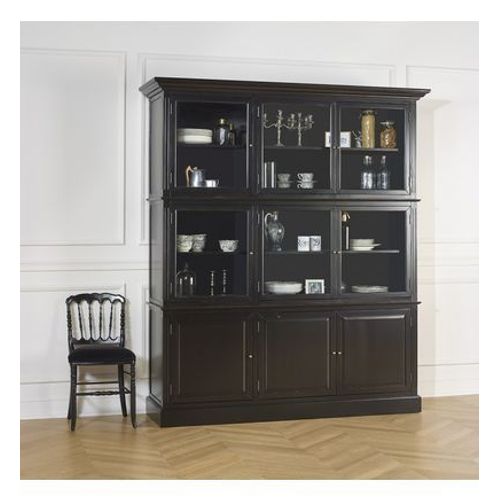 Robin Des Bois - Toulouse - Buffet Vitrine Modulable En Bois - Noir