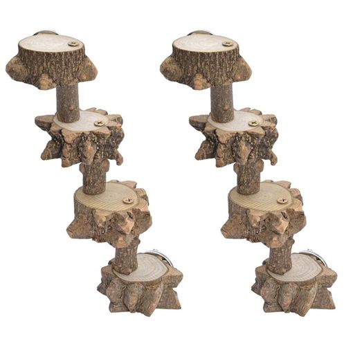 2x Aire De Pour Perchoir Plate-Forme D'oiseau Pour Perruche Perruche, Support De En Bois Naturel Pour Perroquet Perchoirs Plats Pour Oiseaux De Taille Moyenne