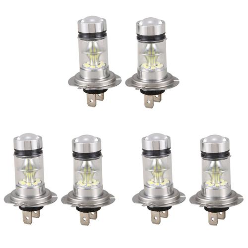 3 Paires Led De Haute Puissance H7 Ampoules 100w 20 Led Phares Antibrouillard Phares Voiture 6000k Blanc