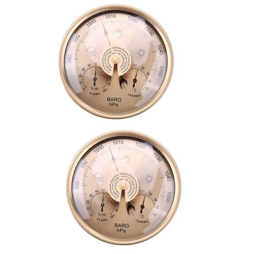 2X Barometre Thermometre Hygrometre Mural Station Meteorologique Domestique