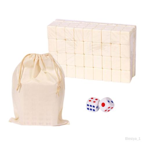 Jeux De Table Activités Cérébrales Jeu Voyage Mini Mahjong Ensemble Enfants 30mm Blanc