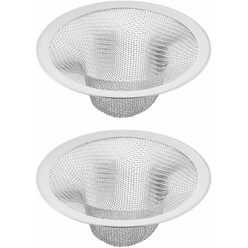Lot De 2 Filtres De Vidange D'Évier En Acier Inoxydable Pour Cuisine, Salle De Bain, Baignoire, Douche, Drain De Sol, 11 Cm (Extra Large)[RAC62408804]