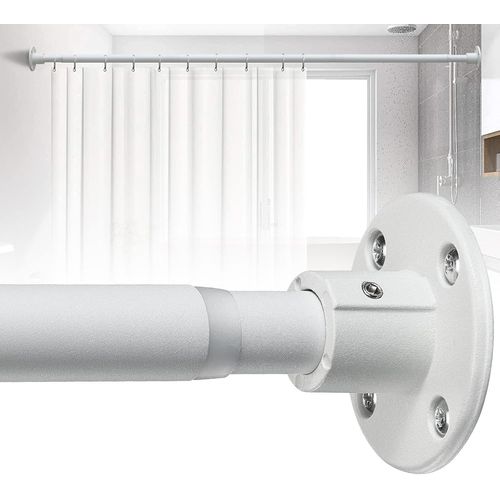 Barre À Rideau 70-230Cm, Barre De Tension Extensible Barre De Rideau De Douche Mat Blanc Pour Salle De Bain, Fenêtre, Penderie[RAC62409709]