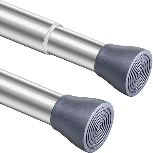 Tringle À Rideau De Douche Réglable En Acier Inoxydable Sans Perçage - Barre Télescopique Pour Armoire, Salle De Bain, Balcon, Rideau De Douche (170-260 Cm, Argent Clair)[RAC62408691]