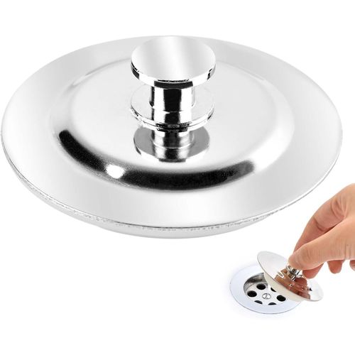 Bouchon Baignoire Universel En Acier Inoxydable, Bouchon Evier Cuisine Avec Une Poignée À Retirer Facilement, Pour Baignoire, Cuisine, Lavabo, Évier De Camping-Car, Etc.[RAC62408707]