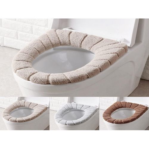 3Pcs Housse De Siège De Toilette, Lavable Housse De Siège De Wc, Housse De Coussin De Toilettes, Coussin De Siège De Toilette, Pour Salle De Bain, La Plupart Des Toilettes (3 Coule[RAC62408725]