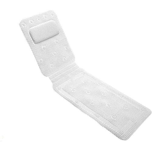 Tapis De Bain Support Complet Du Corps Avec Oreiller De Bain, Coussin De Baignoire 3D Air Mesh De Spa, Avec Ventouses Antidérapantes (125 * 36Cm)[RAC62407868]