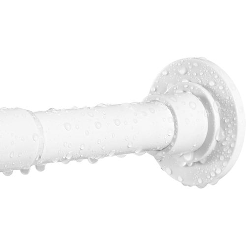 Tringle À Rideau De Douche En Acier Inoxydable 74-200 Cm - Sans Perçage Ni Rouille - Antidérapante - Réglable - Blanc - Barre De Douche Extensible Pour Armoire Ou Porte[RAC62408077]