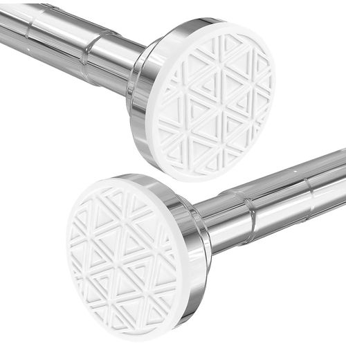 Tringle À Rideau De Douche Extensible De 48 À 200 Cm, Sans Perçage, Barre De Tension Réglable, Antidérapante, Ne Rouille Pas, Acier Inoxydable 304, Pour Salle De Bain, Cuisine, Jar[RAC62407127]