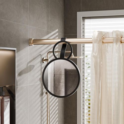Miroir De Douche Anti-Buée Pour Rasage, Miroir Mural Amovible Anti-Buée Pour Voyage Et Camping, Accessoires De Douche, Salle De Bain, Incassable - Pour Hommes Et Femmes (Noir)[RAC62406928]