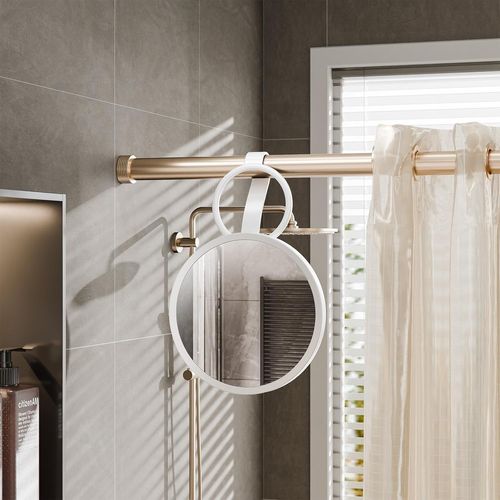 Miroir De Douche Anti-Buée Pour Rasage, Miroir Mural Amovible Anti-Buée Pour Voyage Et Camping, Accessoires De Douche, Salle De Bain, Incassable - Pour Hommes Et Femmes (Blanc)[RAC62406927]