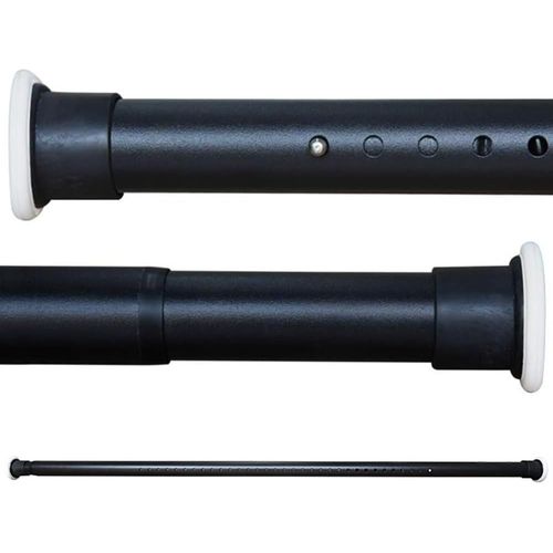 Tringle De Rideau De Douche Extensible Sans Perçage 70-110Cm Acier Au Carbone Noir Tringle A Rideaux Vêtements Télescopique Barre A Tension Pour Salle De Bains Fenêtre Cuisine Armo[RAC62405568]