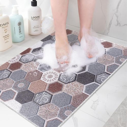 Tapis De Douche Extra Large Antidérapant : 60 X 80 Cm Tapis De Bain Pour L'intérieur De La Baignoire - Antidérapant Et Anti-Moisissure Tapis De Massage Doux Texturé En Luffa Av[Rac62406147]