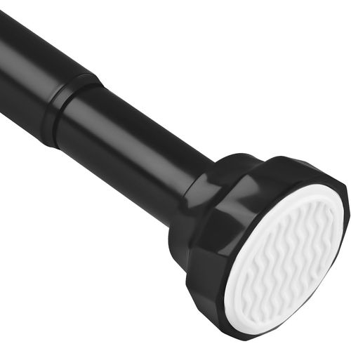 Tringle À Rideau De Douche Extensible 73-256Cm, Tringle À Tension Noire Sans Perçage, Ø25Mm Barre À Rideau Pour Salle De Bain, Chambre[RAC62404484]