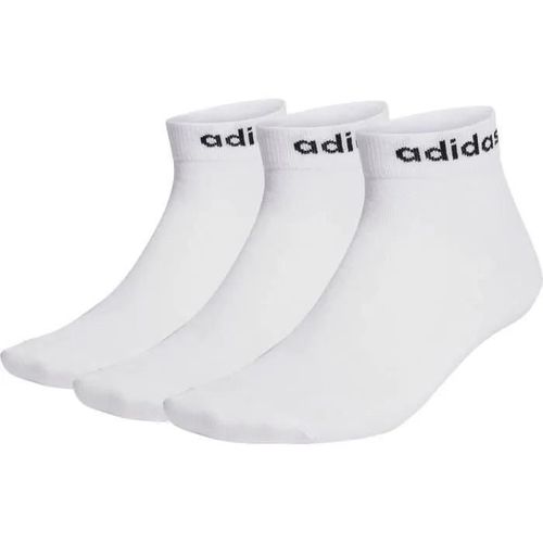 Chaussettes Adidas Ht3451 T Lin Ankle 3p Unisexe Adulte Blanc-Noir Taille Kxl - Running - Multisport
