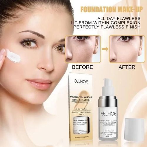 Eelhoe Concealer Foundation Liquide Hydratant Longue Durée Imperméable Sans Démaquillage Éclaircissant Multicolore