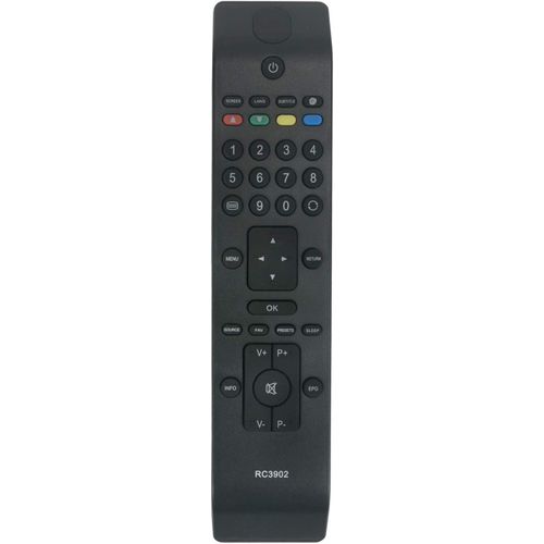 RC3902 Universelle Télécommande Convient pour Celcus LCD32S913HDTV/Polaroid P32LED13 TV/JMB JT0132001B/01 TV/Sharp TV LC22D12E LC22LE22E LC32D12E LC40F22E /HITACHI L42VK04U TV and More