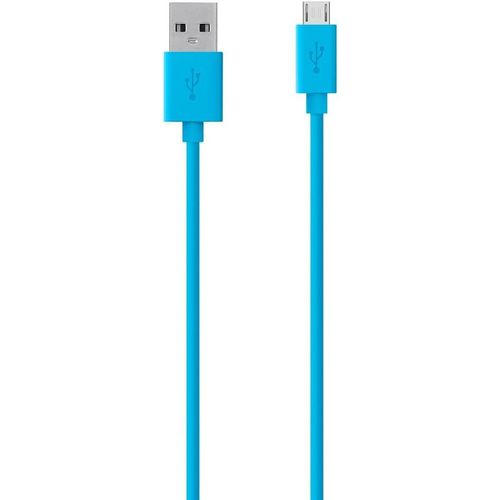 Cable micro-USB vers USB pour smartphone/tablette - 2 mètres - Bleu