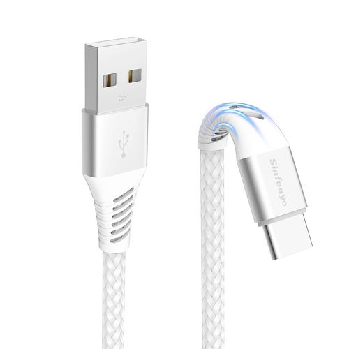 Câble USB Type C 1M,Nylon,pour Android Samsung Galaxy S23/S22/S21/S20/S10/S9/S8/A30/A40/A50/A70/A20e/A51/A71,Huawei P30/P20/P10,Xiaomi Mi 11 Lite,Redmi Note 10 9 Pro