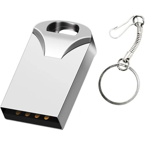 Super Mini clé USB Flash Disque U Thumb Drive Suspension Drive avec imperméable à l'eau et à la poussière et résistant aux Chocs (Argent 32GB)