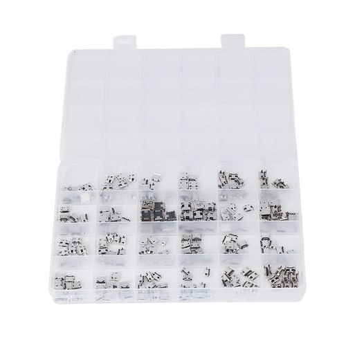 240 Pièces Micro USB Prise 24 Types Jack Port Prise Connecteur Adaptateur USB Réparation Remplacement Adaptateur Assortiment