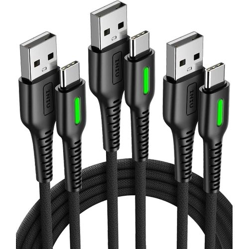 Lot De 3 Câbles Usb C,0,5 + 1 + 3 M,Charge Rapide Qc 3.0,Chargeur De Téléphone Usb-C Pour Samsung Galaxy S23 Ultra S22 Ipad Air Google Pixel 7 Pro Huawei Xiaomi Ps6 Switch Sony Xperia Etc