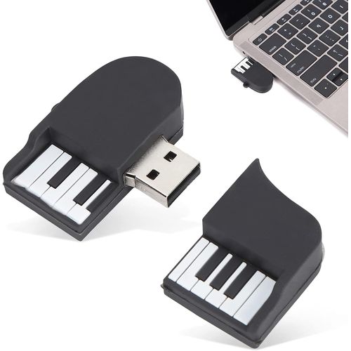 Clé USB 2 Go, Clé USB 2.0, Clé USB Portable en Forme de Piano pour Le Stockage de Données, Flash Mémoire Stick USB Flash Drive pour PC/Ordinateur Portable/Audio de Voiture/TV (2 Go)
