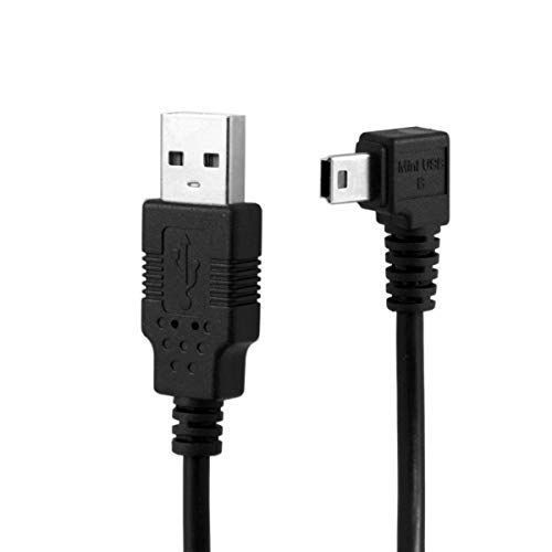 Câble mini USB USB 2.0 vers Mini USB-B 5 broches,câble d'extension de données coudé à gauche à 90 degrés 5.0m