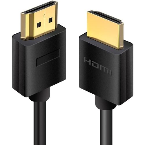 Câble HDMI 4K 3 mètres Câble HDMI 2.0 UHK haute vitesse tressé en PVC 4 K @ 60 Hz à 18 Gbps Câble HDMI compatible 3D,fonction Ethernet,vidéo 4K UHD 2160p,HD 1080p - Noir