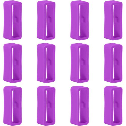 12 Pièces 22mm Boucles De Bracelet De Montre Pour Pace Support De Bracelet De Montre, Passant De Montre De Sport, Anneau De Retenue De Montre - Violet