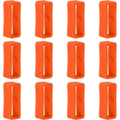 12 Pièces 22mm Boucles De Bracelet De Montre Pour Pace Support De Bracelet De Montre, Passant De Montre De Sport, Anneau De Retenue De Montre - Orange