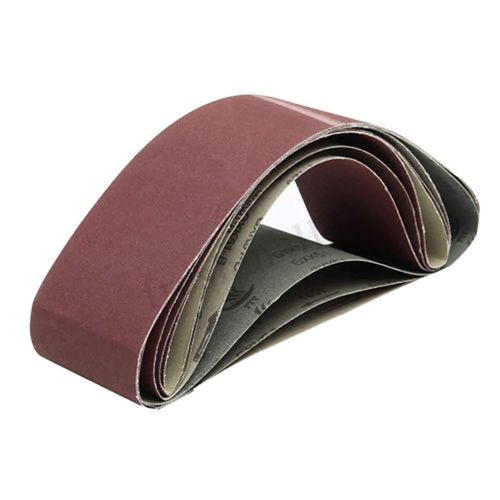 Lot de 5 bandes abrasives pour ponceuse à bande ou bandes abrasives, 100 mm x 915 mm, 120#