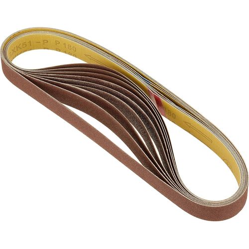 Jeu de bandes abrasives original - 762 x 25mm - Grain 60,100 et 180 (3 pièces de chaque) - Parfait pour la ponceuse à bande BTS700 - Accessoire - Consommable